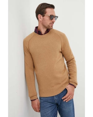 BOSS sweter kaszmirowy kolor beżowy lekki