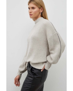 Bruuns Bazaar sweter z domieszką wełny Parisa Ifra damski kolor szary z półgolfem
