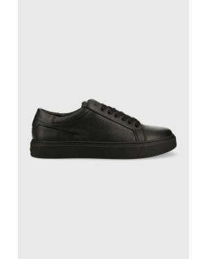 Calvin Klein sneakersy skórzane LOW TOP LACE UP PB kolor czarny HM0HM01019