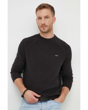 Calvin Klein sweter bawełniany kolor czarny