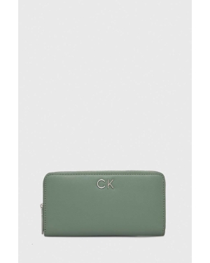 Calvin Klein portfel damski kolor zielony