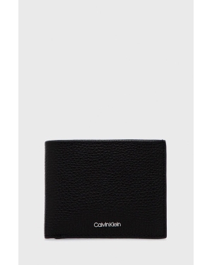 Calvin Klein portfel skórzany męski kolor czarny