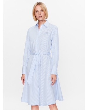KARL LAGERFELD Sukienka koszulowa 231W1301 Niebieski Regular Fit