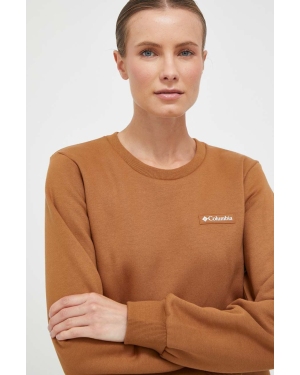 Columbia bluza damska kolor brązowy z aplikacją