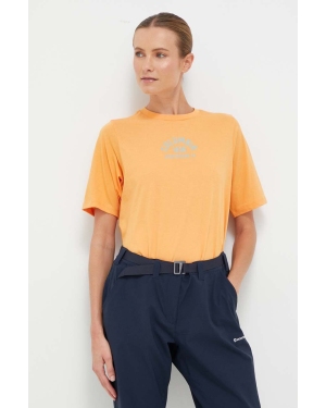 Columbia t-shirt bawełniany kolor pomarańczowy
