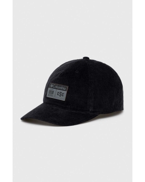 Columbia czapka z daszkiem kolor czarny z aplikacją