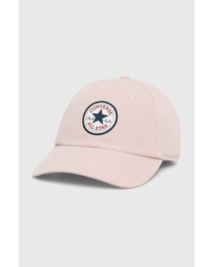 Converse czapka z daszkiem kolor różowy z aplikacją