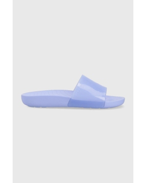 Crocs klapki Splash Glossy Slide damskie kolor fioletowy 208538