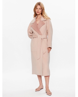 Calvin Klein Płaszcz wełniany K20K205855 Różowy Regular Fit