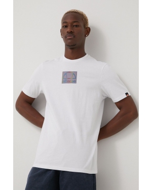 Ellesse t-shirt bawełniany kolor biały z aplikacją SHM13829-WHITE