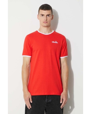 Ellesse t-shirt męski kolor czerwony wzorzysty SHL10164-BLACK