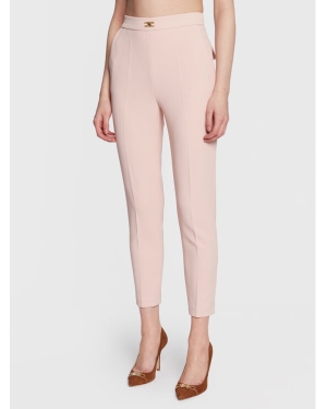 Elisabetta Franchi Spodnie materiałowe PA-052-31E2-V260 Różowy Slim Fit