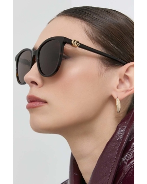 Gucci okulary przeciwsłoneczne GG1180SK damskie kolor brązowy