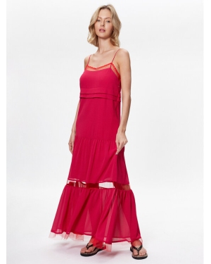 TWINSET Sukienka letnia 231TT2024 Różowy Regular Fit