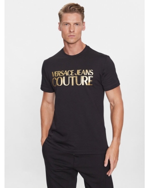 Versace Jeans Couture T-Shirt 75GAHT01 Czarny Regular Fit