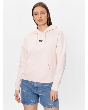 Tommy Jeans Bluza Badge DW0DW15411 Różowy Relaxed Fit