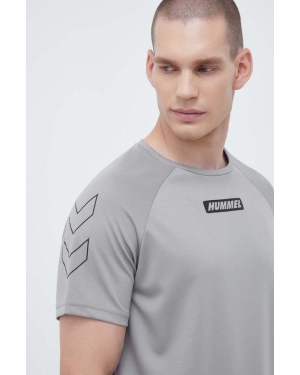 Hummel t-shirt treningowy Topaz kolor szary z nadrukiem