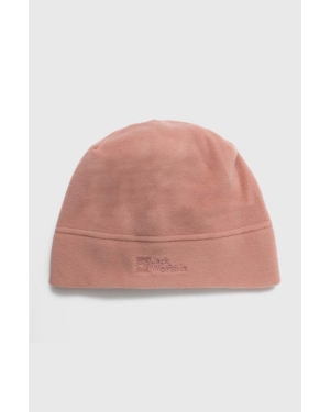 Jack Wolfskin czapka kolor różowy z cienkiej dzianiny