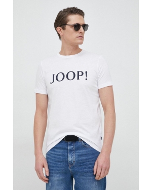 Joop! t-shirt bawełniany kolor biały z nadrukiem