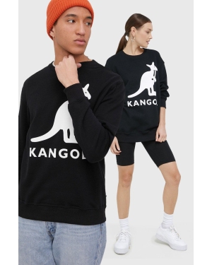 Kangol bluza bawełniana kolor czarny z nadrukiem KLEU003-99