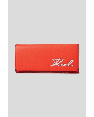 Karl Lagerfeld portfel damski kolor czerwony
