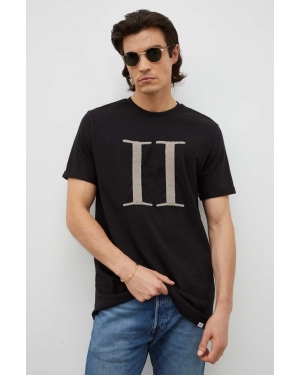 Les Deux t-shirt bawełniany kolor czarny melanżowy