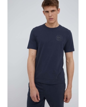Michael Kors t-shirt bawełniany 6S26C11011 kolor granatowy gładki