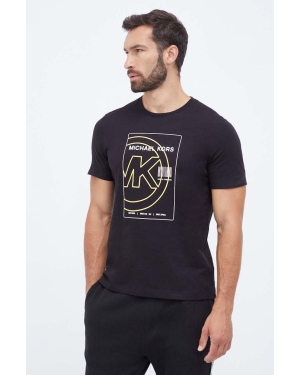 Michael Kors t-shirt lounge bawełniany kolor czarny z nadrukiem