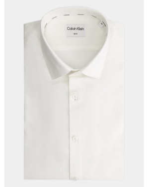 Calvin Klein Koszula Structure K10K112106 Biały Slim Fit