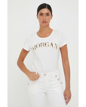 Morgan t-shirt damski kolor biały