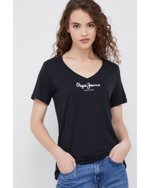 Pepe Jeans t-shirt bawełniany kolor czarny
