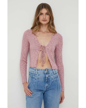 Pepe Jeans kardigan Danica damski kolor różowy lekki