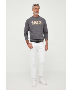Pepe Jeans bluza Meier męska kolor szary z nadrukiem