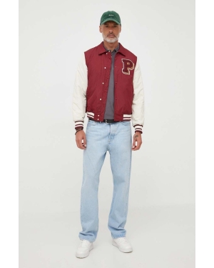 Pepe Jeans kurtka BARNOLD męska kolor bordowy przejściowa