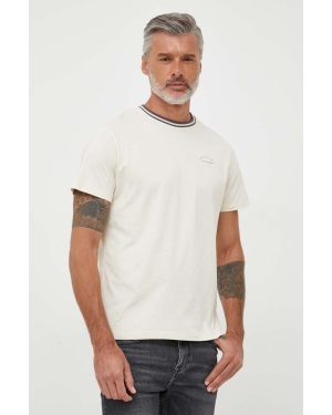 Pepe Jeans t-shirt bawełniany Worden kolor beżowy z nadrukiem