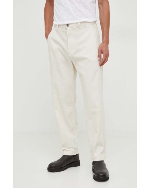 Pepe Jeans spodnie NILS męskie kolor beżowy w fasonie chinos