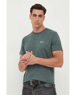 Pepe Jeans t-shirt Nouvel męski kolor zielony gładki