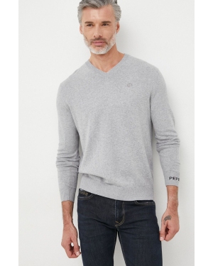 Pepe Jeans sweter wełniany męski kolor szary lekki