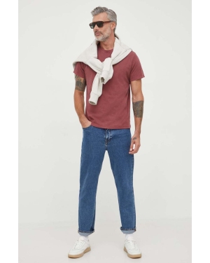 Pepe Jeans t-shirt bawełniany JAYDEN kolor bordowy z nadrukiem