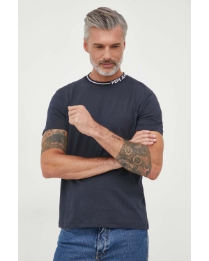 Pepe Jeans t-shirt bawełniany WARIAN kolor granatowy z nadrukiem