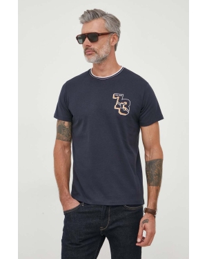 Pepe Jeans t-shirt bawełniany WILLY kolor granatowy z nadrukiem