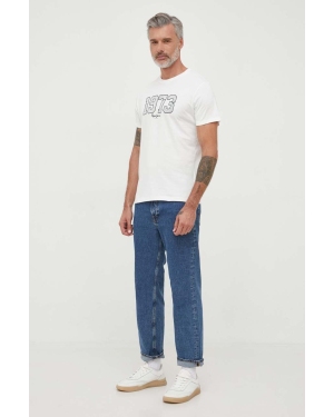 Pepe Jeans t-shirt bawełniany WYATT kolor beżowy z nadrukiem