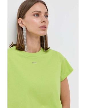 Pinko t-shirt bawełniany kolor zielony