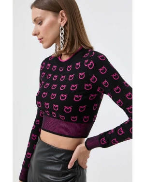 Pinko sweter damski kolor czarny lekki