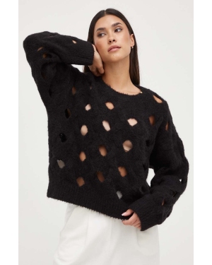 Pinko sweter wełniany kolor czarny