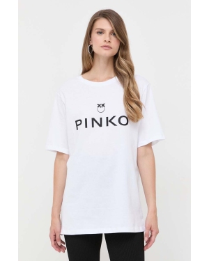Pinko t-shirt bawełniany kolor biały