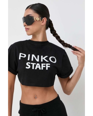 Pinko t-shirt bawełniany kolor czarny