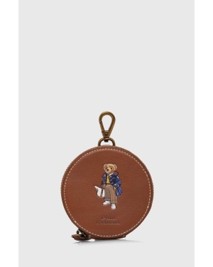 Polo Ralph Lauren portfel skórzany damski kolor brązowy