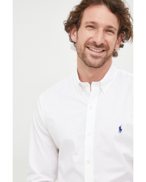 Polo Ralph Lauren koszula 710832480002 męska kolor biały slim z kołnierzykiem button-down