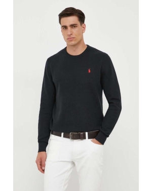 Polo Ralph Lauren sweter bawełniany kolor czarny lekki